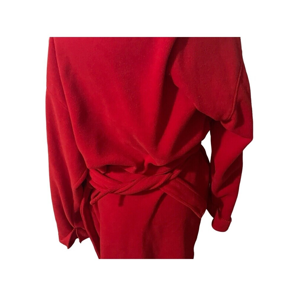 Vintage 1990s Disney Catalog Mickey Mouse Robe Red Soft Fleece Size LARGE RARE - Picture 16 of 16